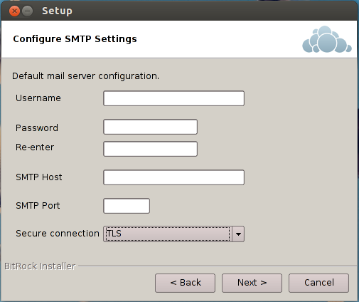 ownCloud SMTP configuration